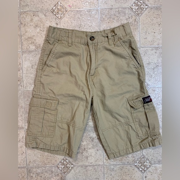 Boys U.S. Polo Association Khaki Shorts Sz 12 - Picture 1 of 6